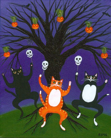 Halloween 2020 – 44 in a series – Dancing Halloween Cats by Ryan Connors