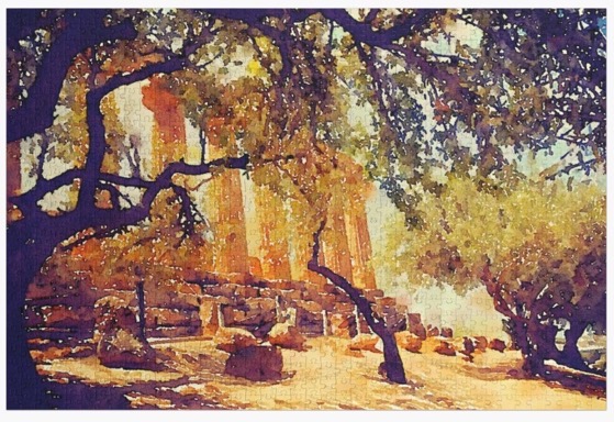Recently Purchased: Temple and Olive Trees, Agrigento, Sicily Jigsaw Puzzle