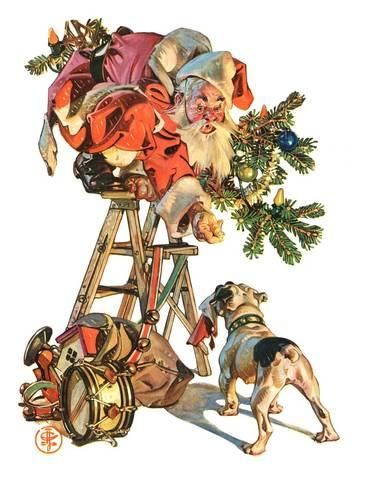 Christmas 2020 – 14 in a series – Santa Up A Ladder