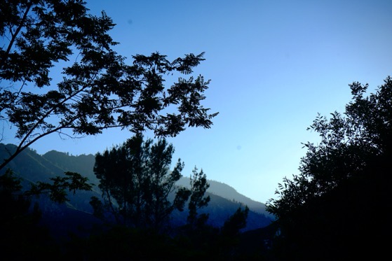 My Los Angeles 94: Dusk Silhouette in the San Gabriel Mountains via Instagram