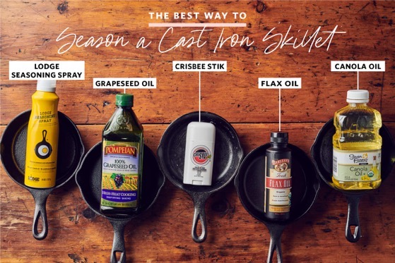 The Best Oil to Season a Cast Iron Pan? Grapeseed Oil. Here’s Why. | Kitchn [Shared]