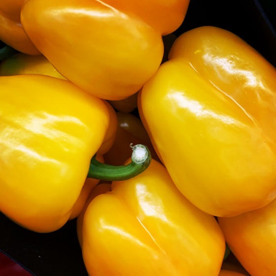 Yellow Peppers At The Grocery via Instagram