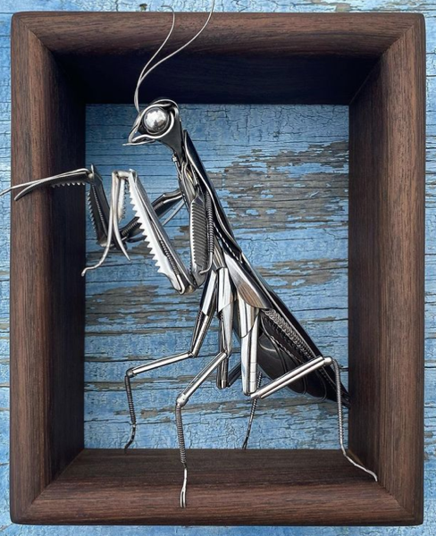 Shiny Insect and Animal Sculptures Made Out of Recycled Kitchen Utensils via Laughing Squid [Shared]