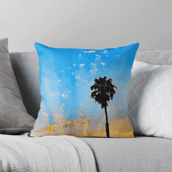 NEW DESIGN: LA Palm Sunset Silhouette Watercolor Products from Douglas E. Welch Design and Photography [Shopping & Gifts]