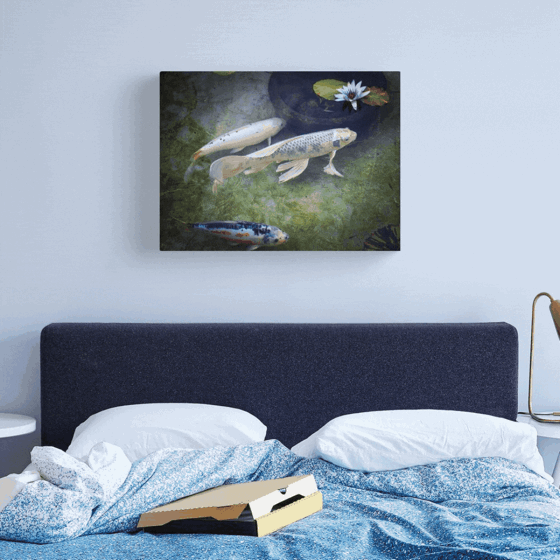 At The Koi Pond… Canvas Print and More by Douglas E. Welch Design and Photography