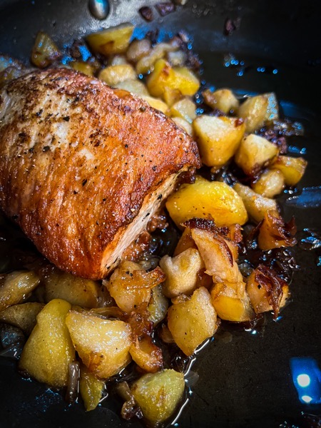 Pork Loin with Apples from last night’s Dinner [Photography]