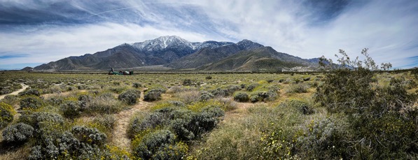 Desert and Mountain Panorama at Desert X, Coachella Valley, California [Photography]