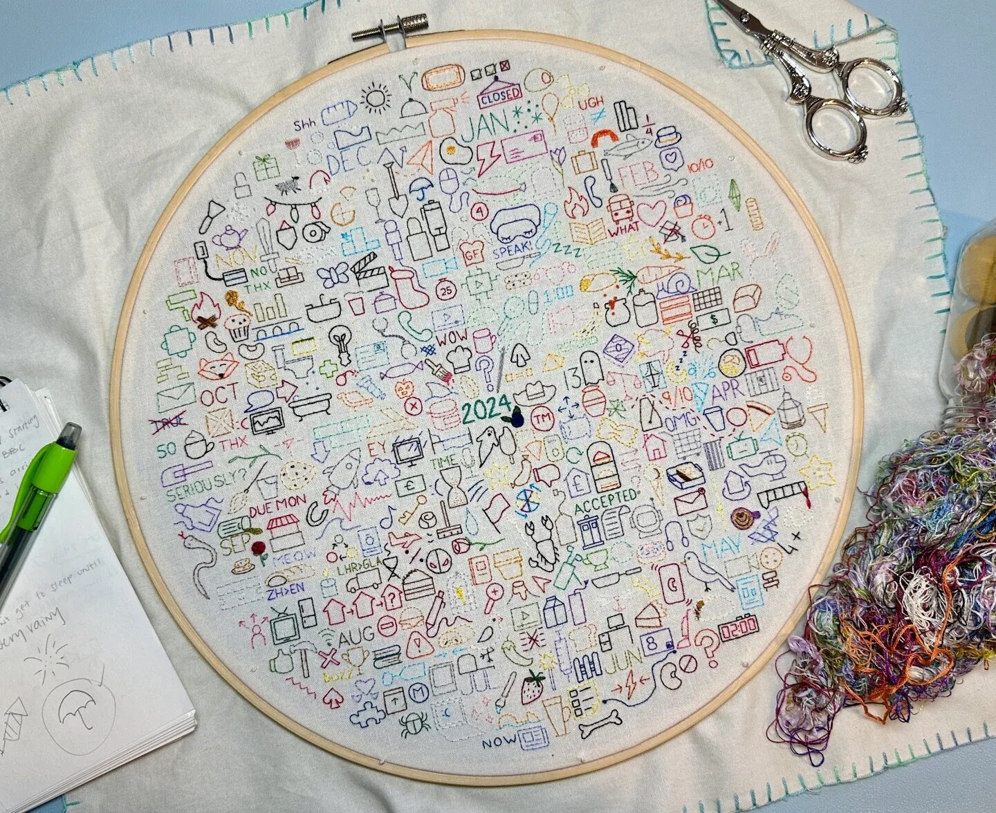 Exploring My 2024 Embroidery Journal Month by Month via The Stir-Crazy Crafter [Shared]