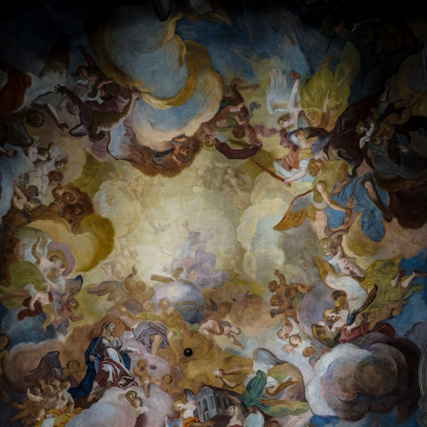 Ceiling Fresco, Corpus Christi Chapel, Palacký University, Olomouc, Czechia .ph